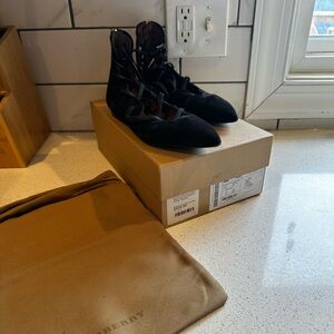 Burberry Hiles Lace Up Flats 36